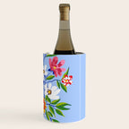 The Floopy Planter, Abstract Flower Pot Illustration, Pop Bohemian Eclectic Botanical, Flower Colorful Blossom Wine Chiller Gallery Image 3