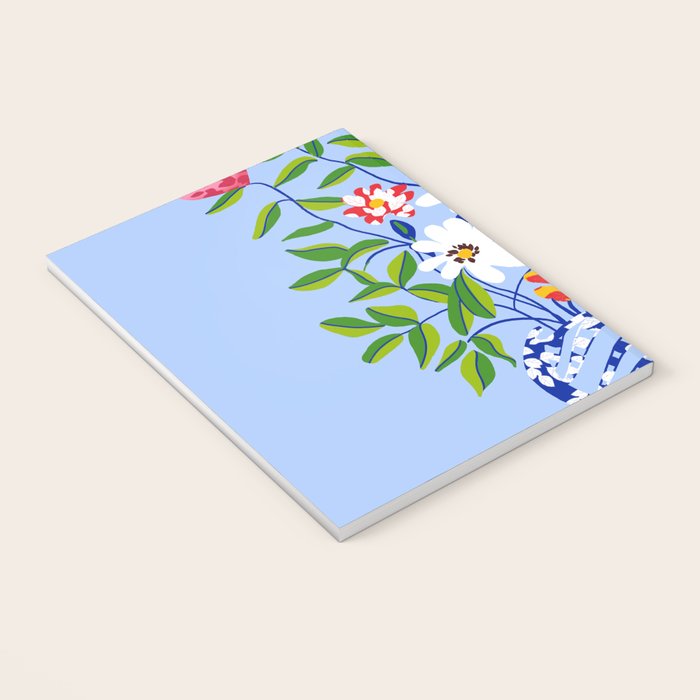 The Floopy Planter, Abstract Flower Pot Illustration, Pop Bohemian Eclectic Botanical, Flower Colorful Blossom Notebook Gallery Image 3