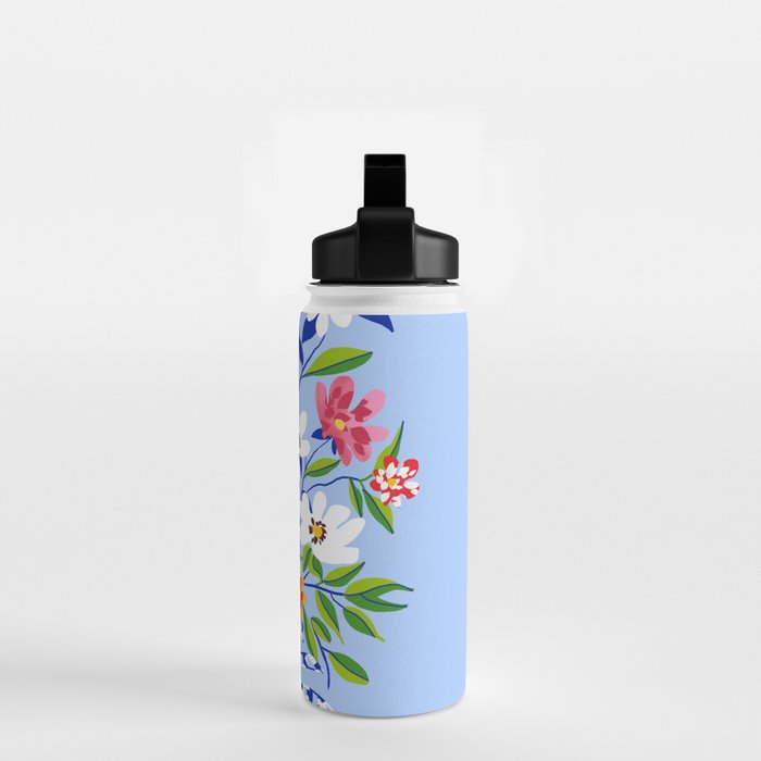 The Floopy Planter, Abstract Flower Pot Illustration, Pop Bohemian Eclectic Botanical, Flower Colorful Blossom Water Bottle Gallery Image 2