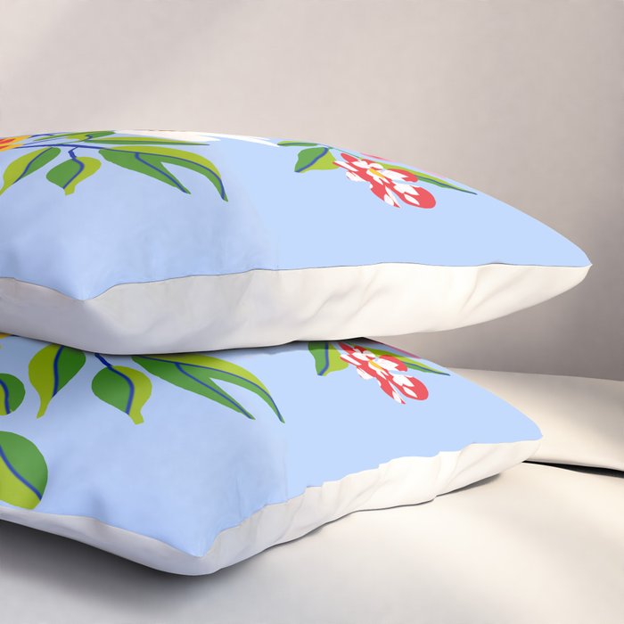 The Floopy Planter, Abstract Flower Pot Illustration, Pop Bohemian Eclectic Botanical, Flower Colorful Blossom Pillow Sham Gallery Image 3