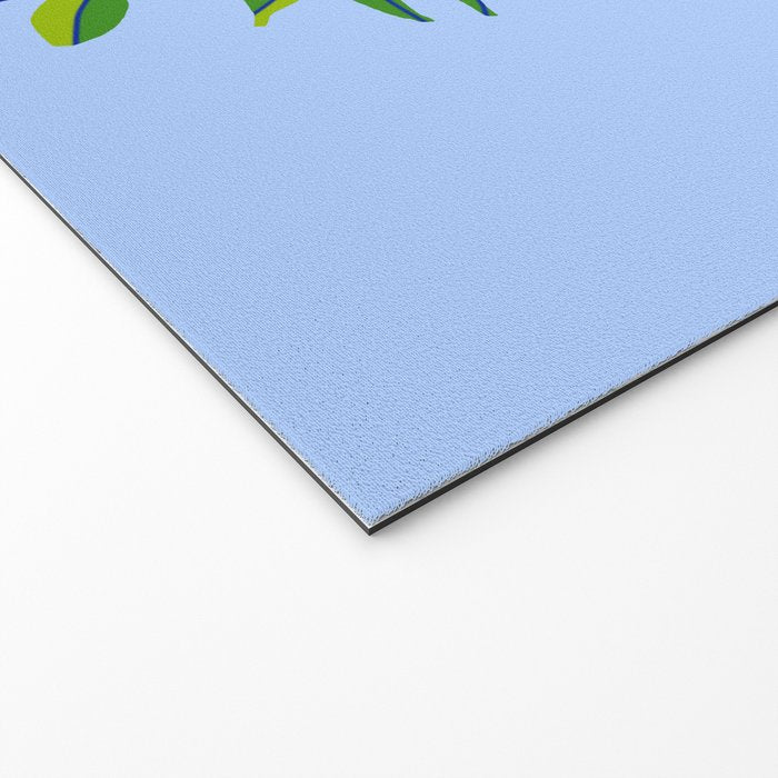 The Floopy Planter, Abstract Flower Pot Illustration, Pop Bohemian Eclectic Botanical, Flower Colorful Blossom Welcome Mat Gallery Image 2