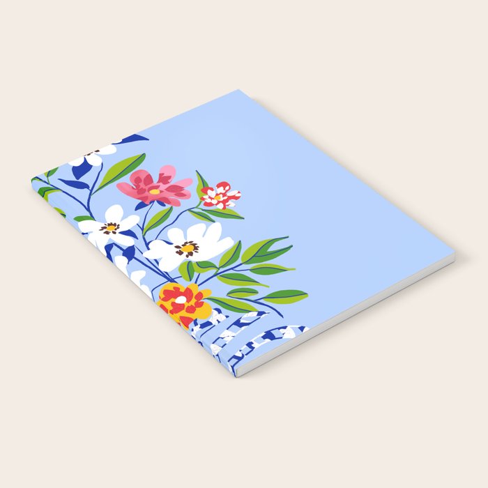 The Floopy Planter, Abstract Flower Pot Illustration, Pop Bohemian Eclectic Botanical, Flower Colorful Blossom Notebook Gallery Image 2