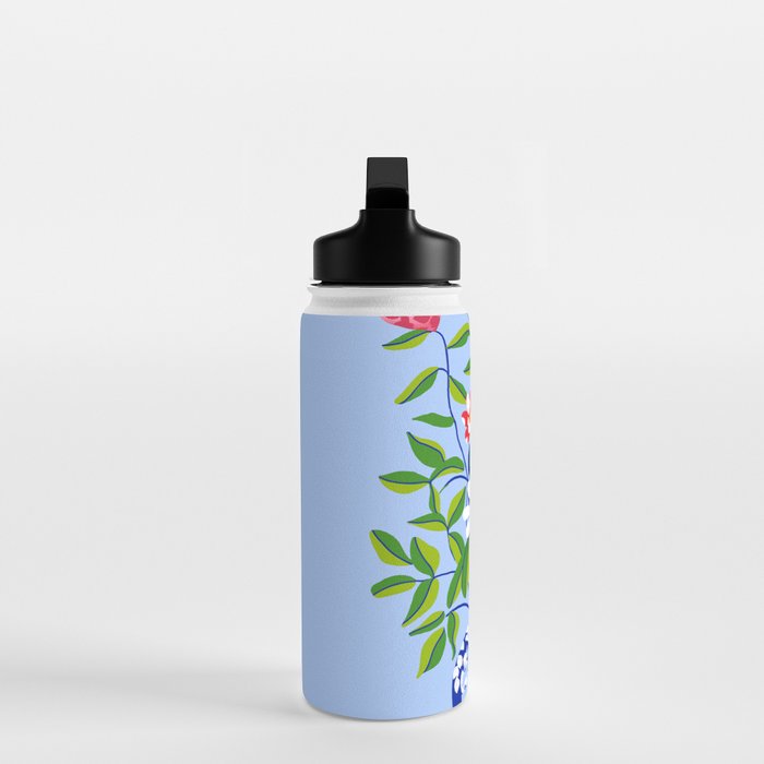 The Floopy Planter, Abstract Flower Pot Illustration, Pop Bohemian Eclectic Botanical, Flower Colorful Blossom Water Bottle Gallery Image 3
