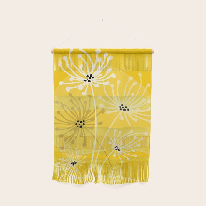 Yellow Queen Anne's Lace Illustration Wall Hanging Gallery Image 1