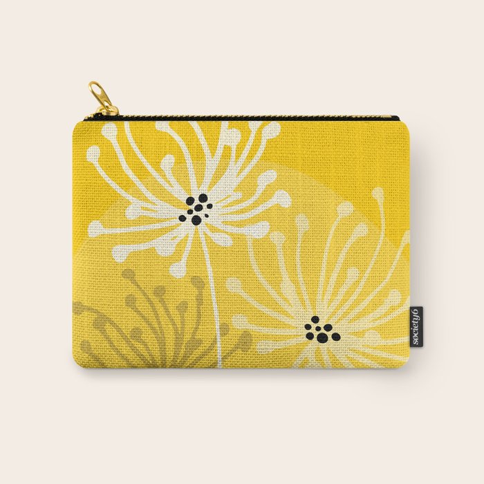 Yellow Queen Anne's Lace Illustration Carry All Pouch Gallery Image 1