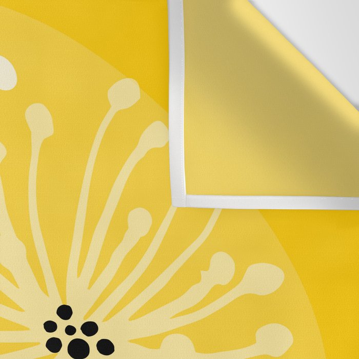 Yellow Queen Anne's Lace Illustration Wall Tapestry Gallery Image 3