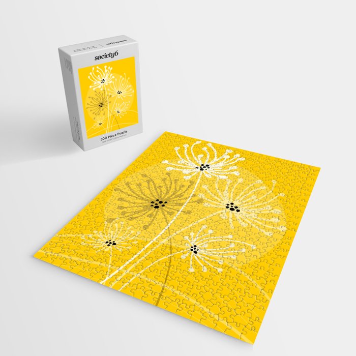 Yellow Queen Anne's Lace Illustration Jigsaw Puzzle Gallery Image 2