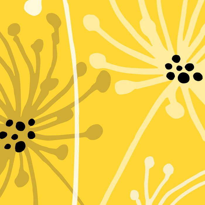 Yellow Queen Anne's Lace Illustration Coffee Mug Gallery Image 2