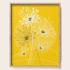 Yellow Queen Anne's Lace Illustration Serving Tray Gallery Image 1