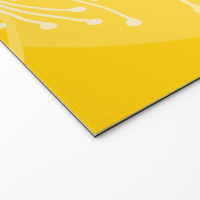 Yellow Queen Anne's Lace Illustration Welcome Mat Gallery Image 2