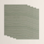 Triple Stripe Pattern Muted Green, Cream, Pink Wrapping Paper Gallery Image 3
