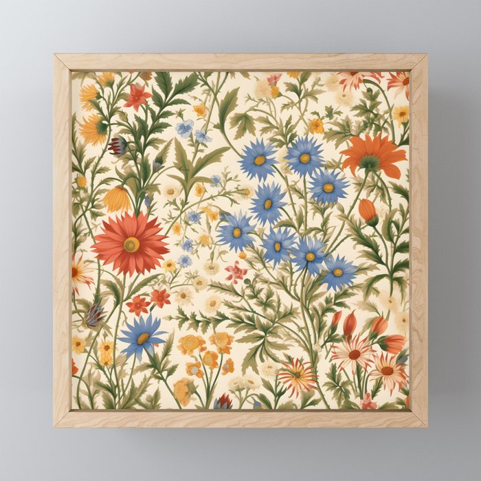 Countryside Bloom Arcane Floral Garden Mini Art Print Gallery Image 1