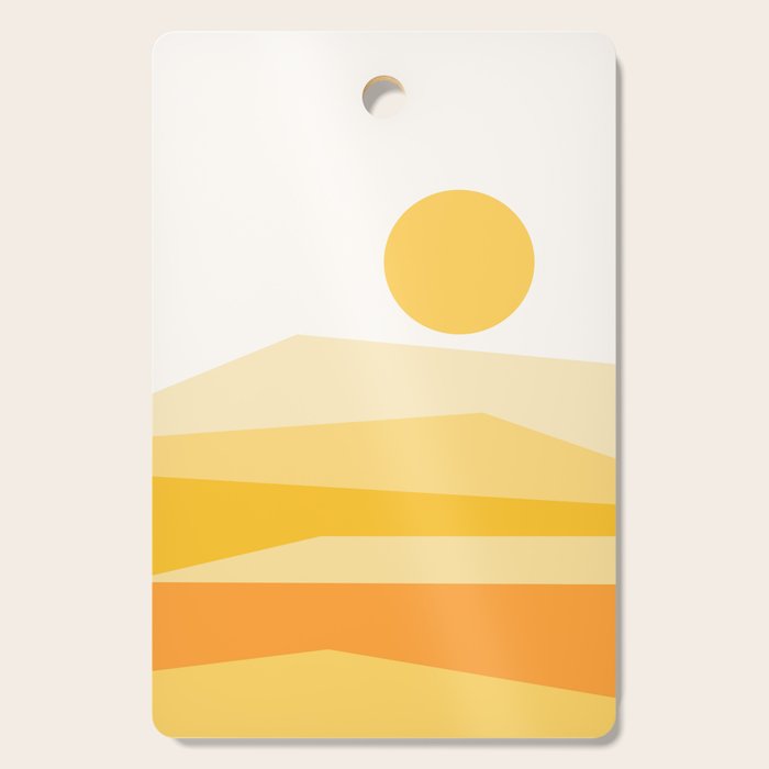 Abstract Landscape 09 Yellow Cutting Board Gallery Image 1