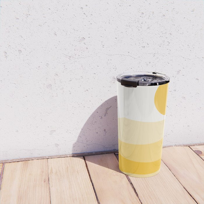 Abstract Landscape 09 Yellow Travel Mug Gallery Image 4