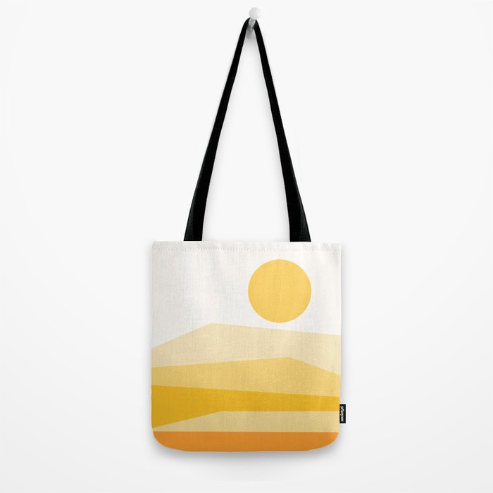 Abstract Landscape 09 Yellow Tote Bag Gallery Image 2