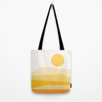 Abstract Landscape 09 Yellow Tote Bag Gallery Image 2