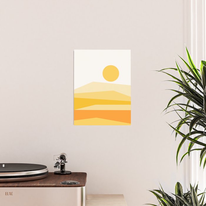 Abstract Landscape 09 Yellow Poster Gallery Image 2