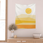 Abstract Landscape 09 Yellow Wall Tapestry Gallery Image 2