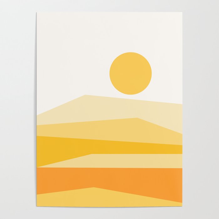 Abstract Landscape 09 Yellow Poster Gallery Image 1