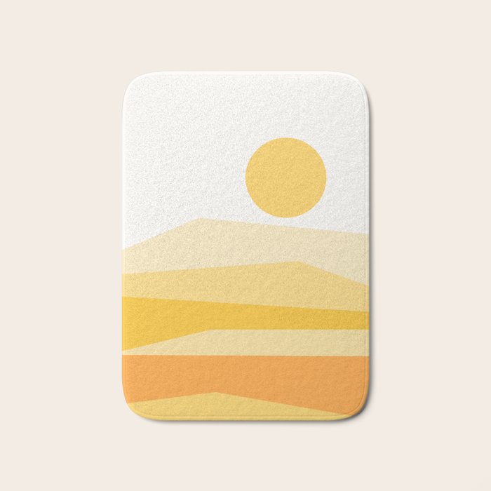 Abstract Landscape 09 Yellow Bath Mat Gallery Image 1
