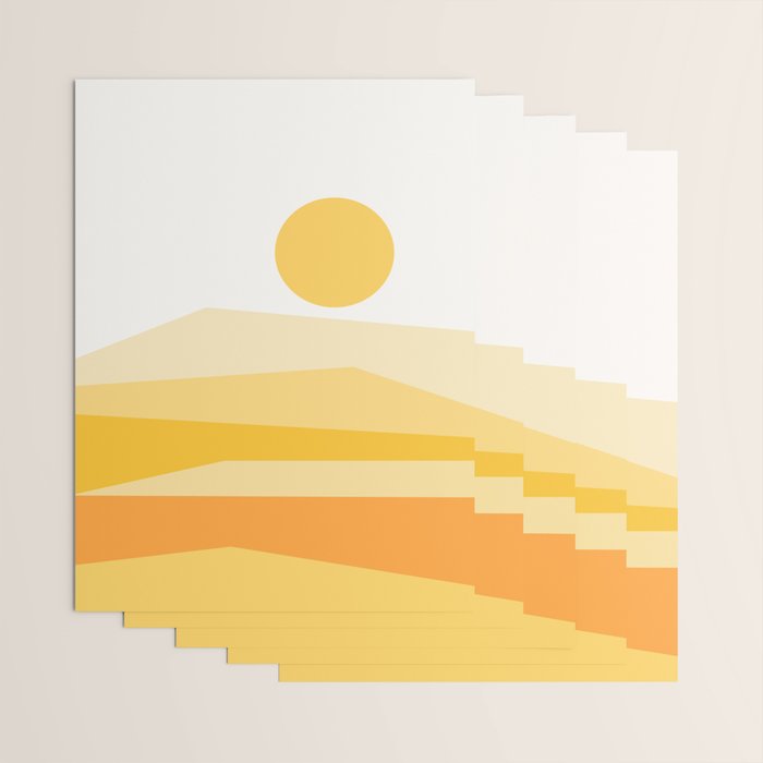 Abstract Landscape 09 Yellow Wrapping Paper Gallery Image 3
