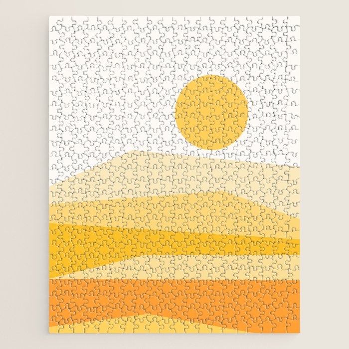 Abstract Landscape 09 Yellow Jigsaw Puzzle Gallery Image 1