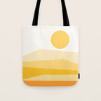 Abstract Landscape 09 Yellow Tote Bag Gallery Image 1