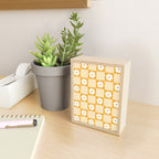 Retro Daisy Flower Checker in Yellow Mini Art Print Gallery Image 2