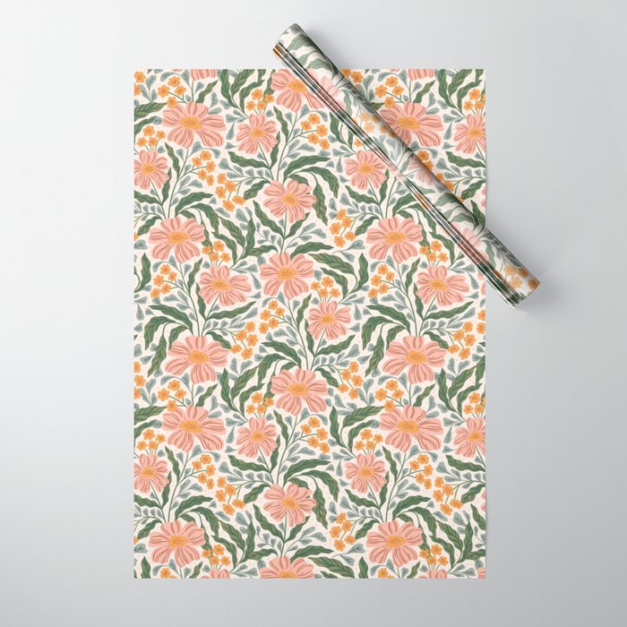 Mila I - boho nature inspired illustration Wrapping Paper Gallery Image 1