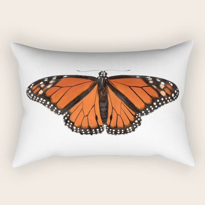 Monarch (Danaus plexippus) Rectangular Pillow Gallery Image 2