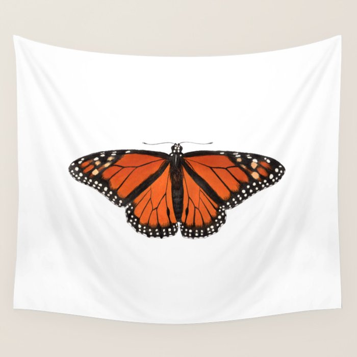Monarch (Danaus plexippus) Wall Tapestry Gallery Image 1