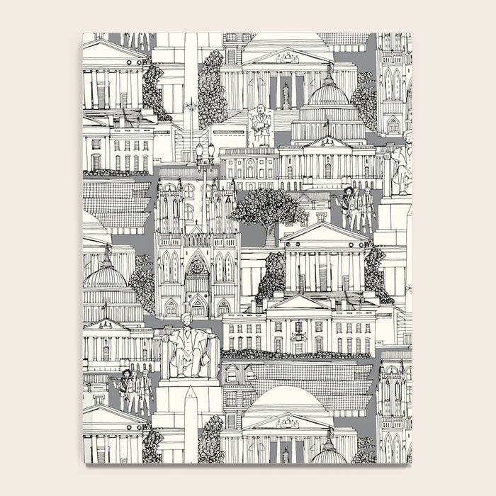 Washington DC toile gray Notebook Gallery Image 4