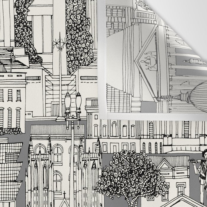 Washington DC toile gray Wall Tapestry Gallery Image 3