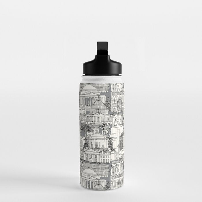 Washington DC toile gray Water Bottle Gallery Image 3