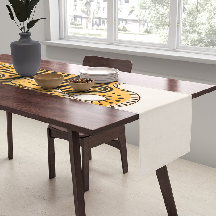 King Of The Jungle 01: Golden Tiger Edition Table Runner Gallery Image 2