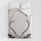 Deer - Black & White Duvet Cover Gallery Image 6