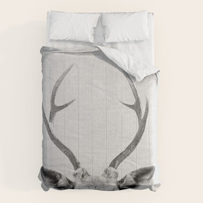 Deer - Black & White Comforter Gallery Image 6
