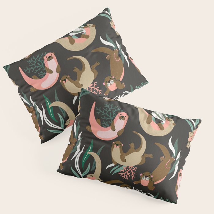 Otter Collection - Charcoal Pillow Sham Gallery Image 3