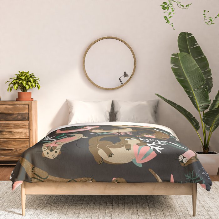 Otter Collection - Charcoal Comforter Gallery Image 3