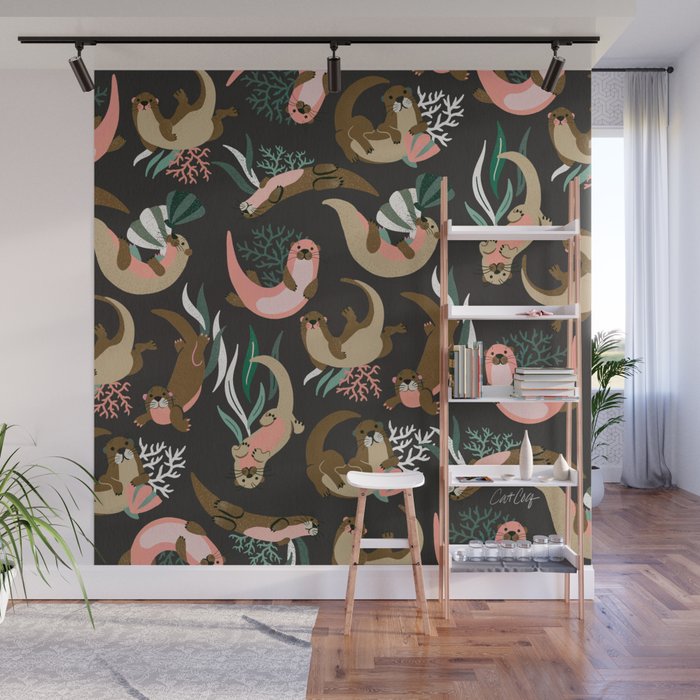 Otter Collection - Charcoal Wall Mural Gallery Image 1