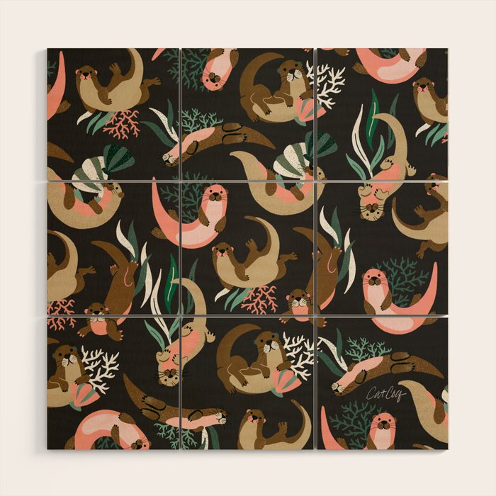 Otter Collection - Charcoal Wood Wall Art Gallery Image 1