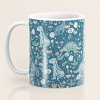 Folk Dinosaurs in Blue Coffee Mug Gallery Image 3