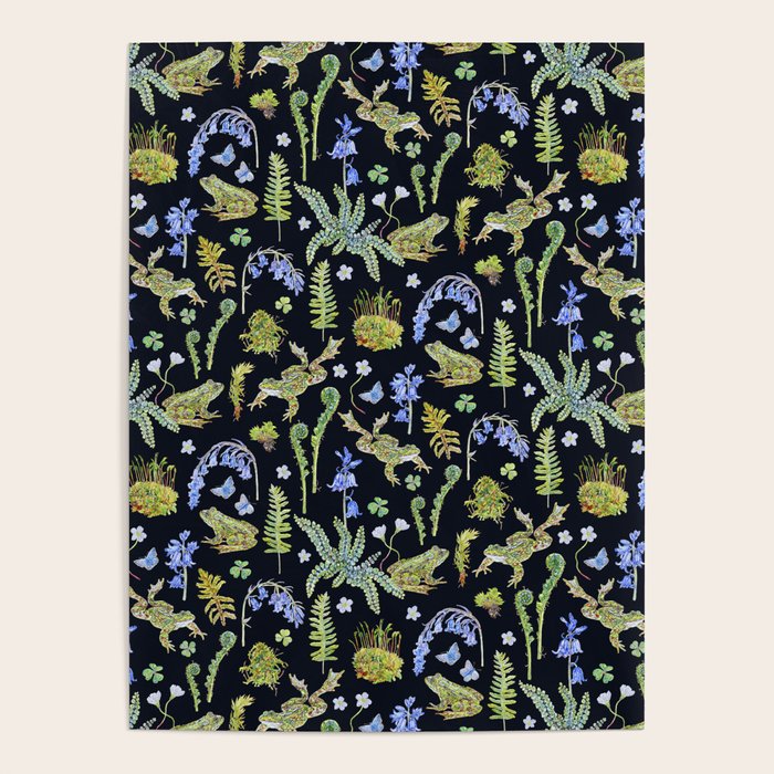 Frolicking Frogs and Ferns Poster Gallery Image 1