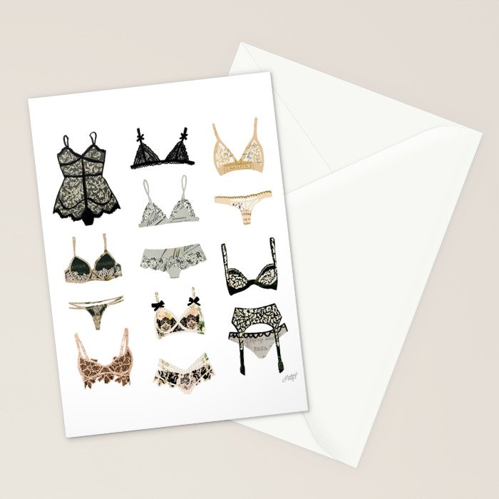 Lingerie Collage Stationery Card Gallery Image 2