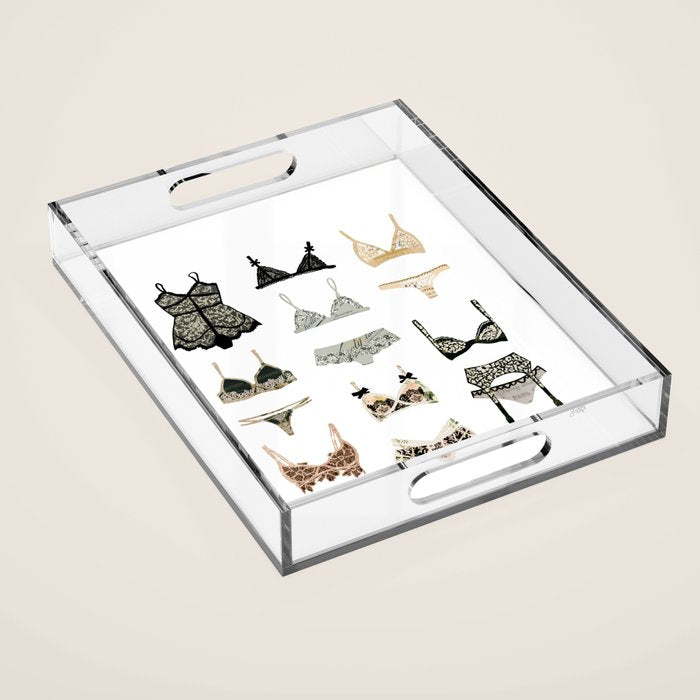 Lingerie Collage Acrylic Tray Gallery Image 1