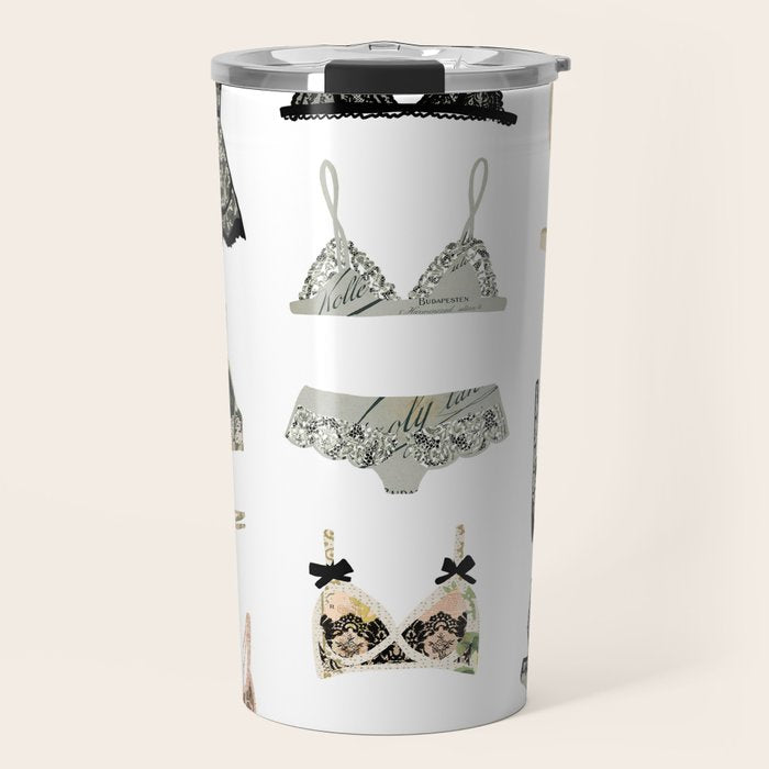 Lingerie Collage Travel Mug Gallery Image 1