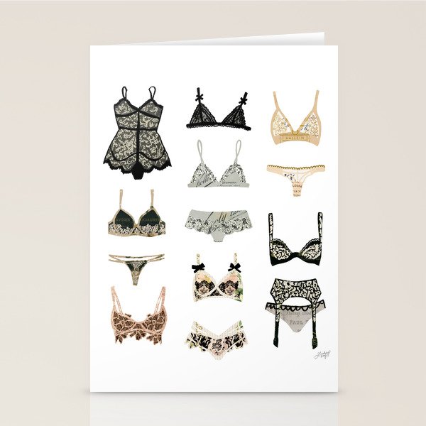 Lingerie Collage Stationery Card Gallery Image 2
