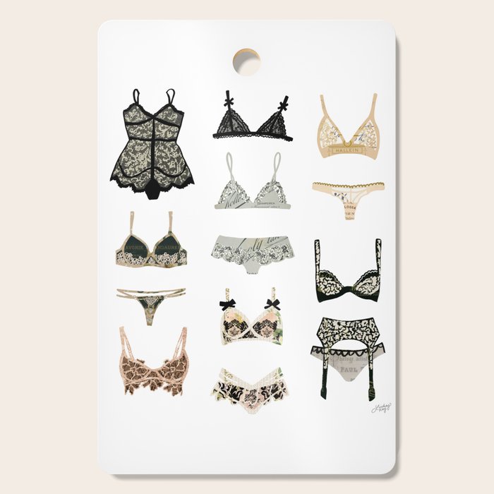 Lingerie Collage Cutting Board Gallery Image 1