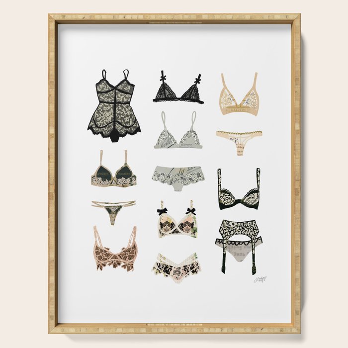 Lingerie Collage Serving Tray Gallery Image 1