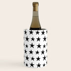 Star Pattern Black On White Wine Chiller Gallery Image 1